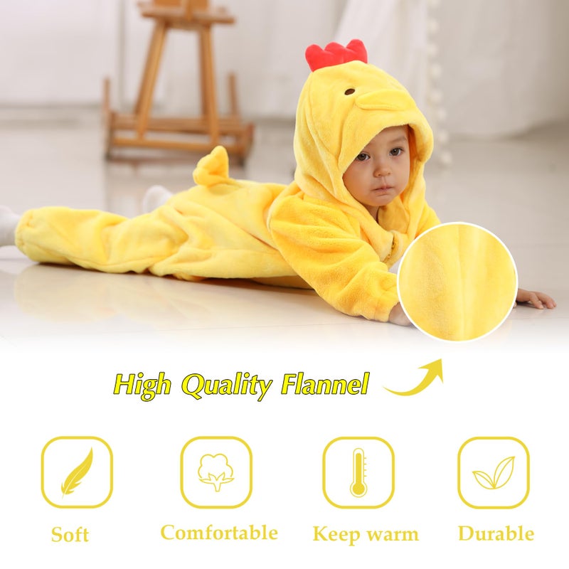 TONWHAR Kid's and Toddler's Costume Baby Animal Outfit Baby Boys' Girls' One-Piece Rompers Jumpsuit(1-3M,Chiken) - Image 4